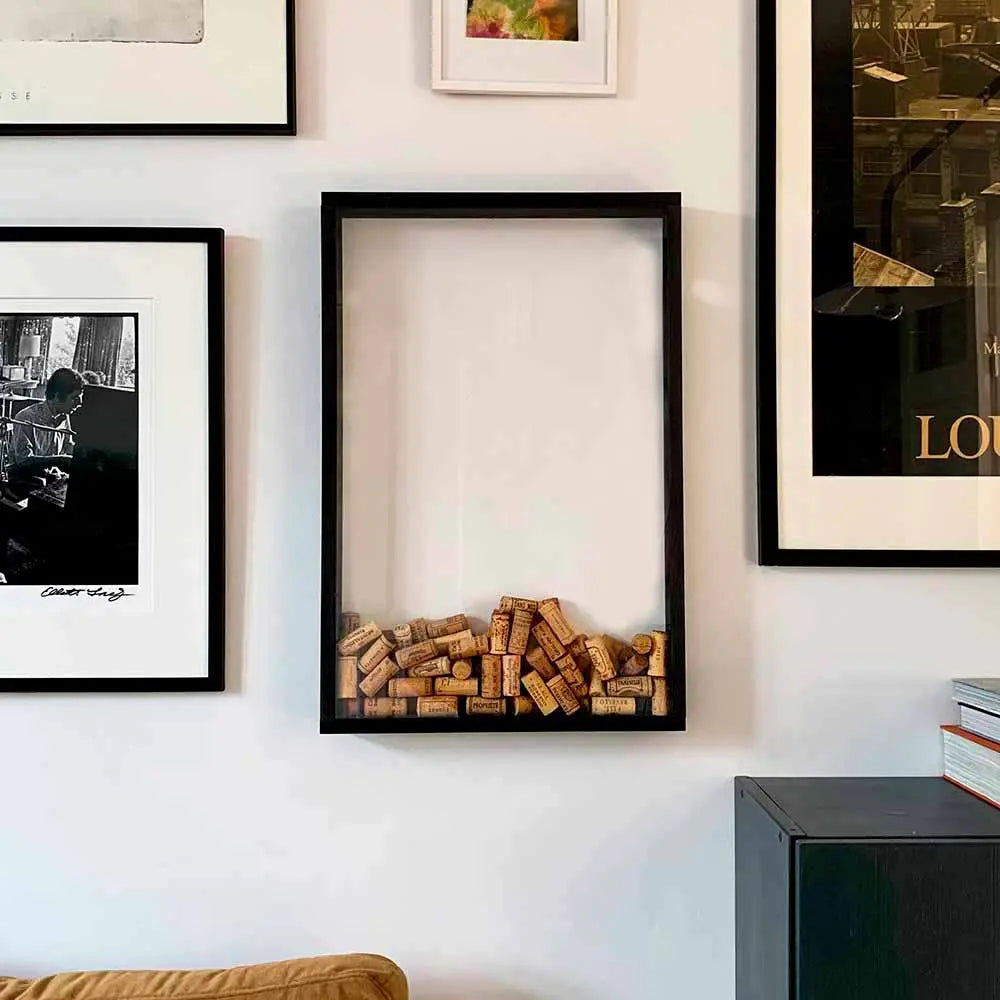Cork memory cellar - black stained pine